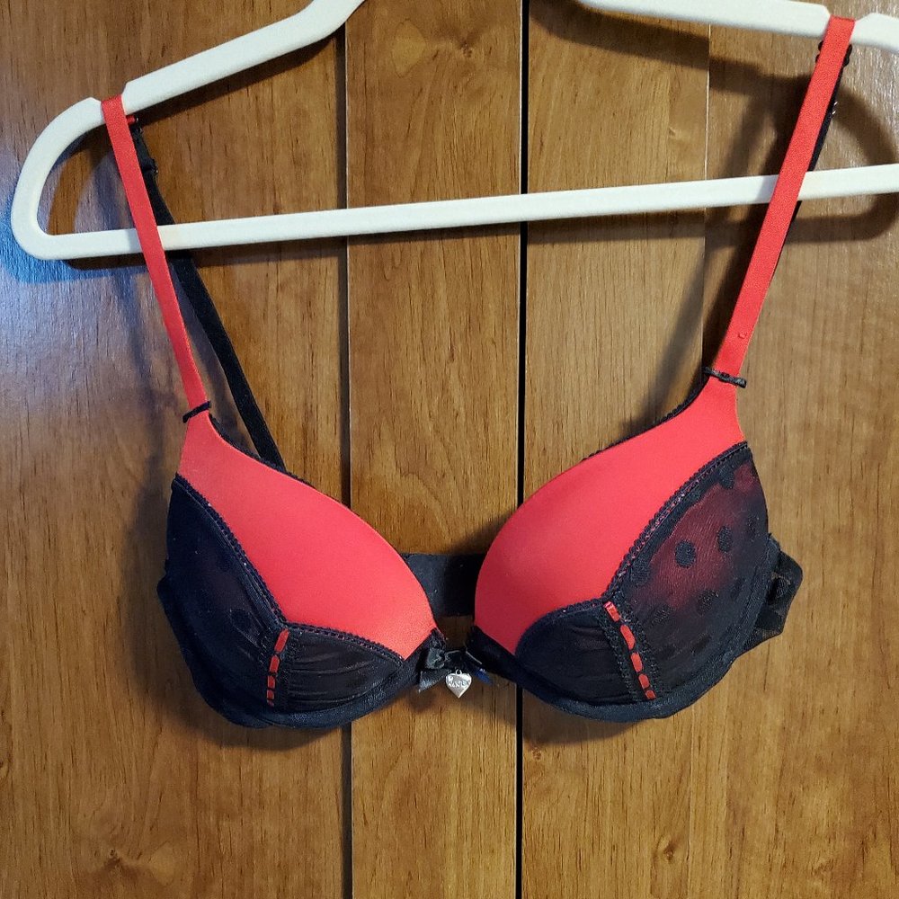 LaSenza Sexy Red and Black Bra 32B